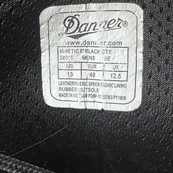 Danner Kinetic‎ GTX 8" Gore-Tex Police Uniform Tactical Combat Boots Mens Sz 13 - Picture 7 of 7